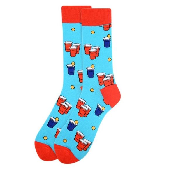 Men's Crew Socks - Beer Pong- NWT - Picture 2 of 7